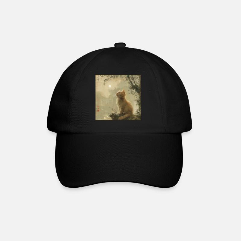 Katze, katzenmotiv - Baseballkappe - Schwarz/Schwarz