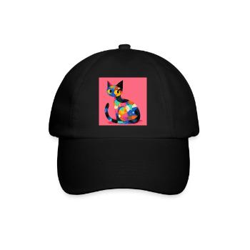 Chat, Motif De Chat - Casquette classique - noir/noir - Devant