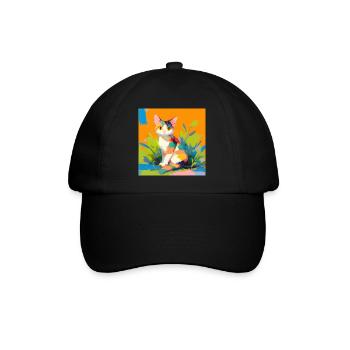Chat, Motif De Chat - Casquette classique - noir/noir - Devant
