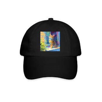 Chat, Motif De Chat - Casquette classique - noir/noir - Devant