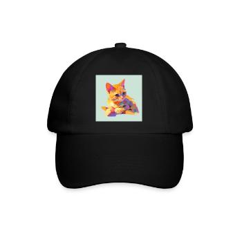 Chat, Motif De Chat - Casquette classique - noir/noir - Devant