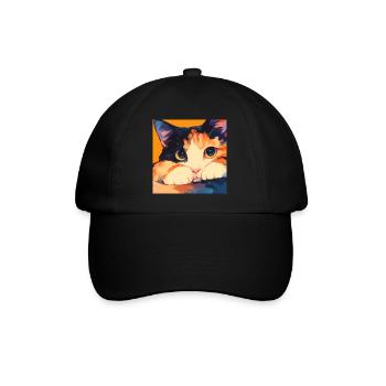 Chat, Motif De Chat - Casquette classique - noir/noir - Devant