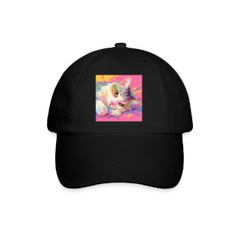 Chat, Motif De Chat - Casquette classique - noir/noir - Devant