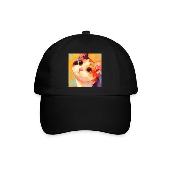 Chat, Motif De Chat - Casquette classique - noir/noir - Devant