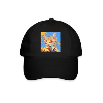 Chat, Motif De Chat - Casquette classique - noir/noir - Devant