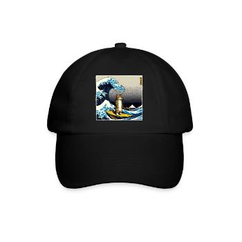 Lustiges Geschenk für Katzenliebhaber - Baseballkappe - Schwarz/Schwarz - Vorne