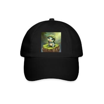 Adorable Baby Turtle Fancy - Baseball Cap - black/black - Front