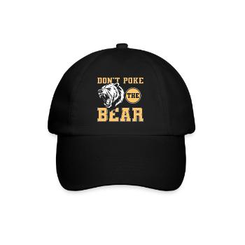 Bär Nordisch Grizzly Honig - Baseballkappe - Schwarz/Schwarz - Vorne
