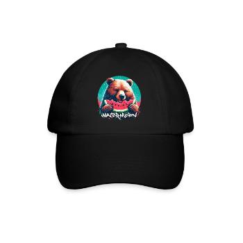 Watermelon Bear Yummy Gift - Baseball Cap - black/black - Front