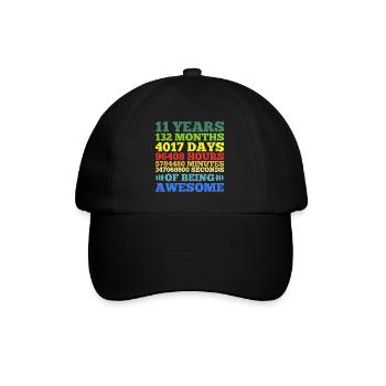 11 Years Of Being Awesome - Baseball Cap - black/black - Front