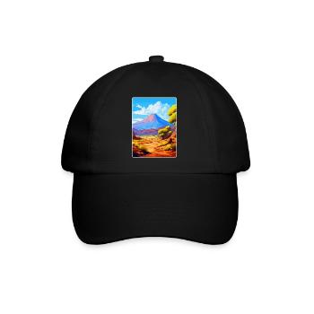 Parc national du Teide Espagne Affiche de voyage vintage - Casquette classique - noir/noir - Devant