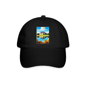 Loire Valley France Vintage Travel Poster Souvenir - Baseball Cap - black/black - Front