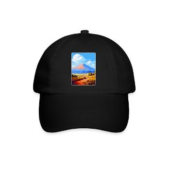 Parc national du Teide Espagne Affiche de voyage vintage - Casquette classique - noir/noir - Devant