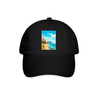 Alicante Espagne Affiche de voyage vintage Souvenir WPA - Casquette classique - noir/noir - Devant