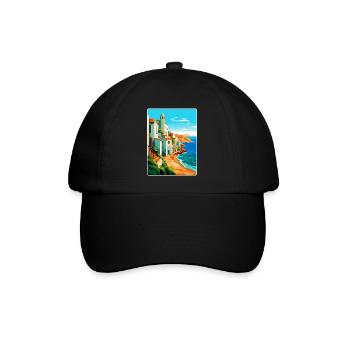 Costa De la Luz Espagne Affiche De Voyage Vintage WPA - Casquette classique - noir/noir - Devant