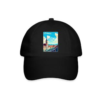 Stuttgart Allemagne Poster de voyage vintage souvenir - Casquette classique - noir/noir - Devant