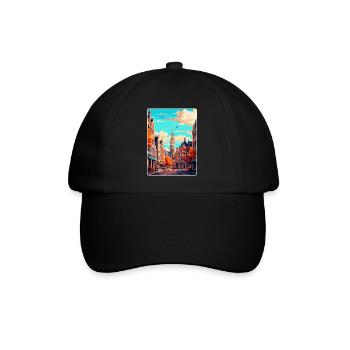 Brussels Belgium Vintage Travel Poster Souvenir - Baseball Cap - black/black - Front