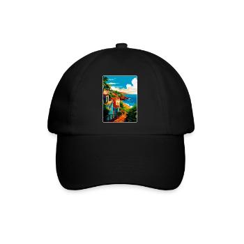 São Miguel Portugal Vintage Travel Poster Souvenir - Baseball Cap - black/black - Front