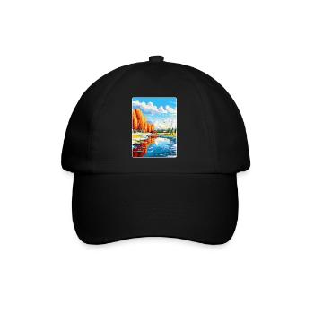 Oulu Finland Vintage Travel Poster WPA Souvenir - Baseball Cap - black/black - Front