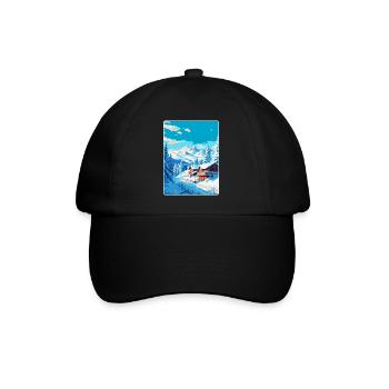 Méribel France Affiche de voyage vintage Souvenir WPA - Casquette classique - noir/noir - Devant
