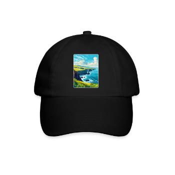 Péninsule de Dingle Irlande Royaume-Uni Affiche de voyage vintage - Casquette classique - noir/noir - Devant