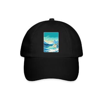 St Moritz Suisse Affiche de voyage vintage WPA - Casquette classique - noir/noir - Devant