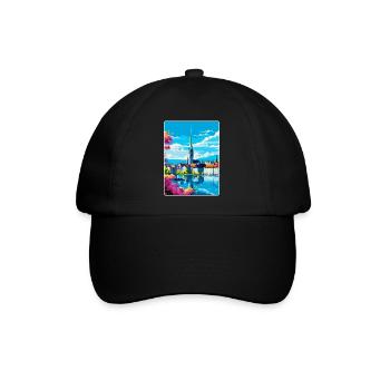 Zurich Suisse Affiche de voyage vintage souvenir - Casquette classique - noir/noir - Devant
