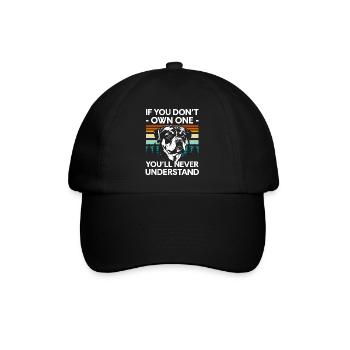 Kampfhund Hunde Herrchen Diensthund - Baseballkappe - Schwarz/Schwarz - Vorne