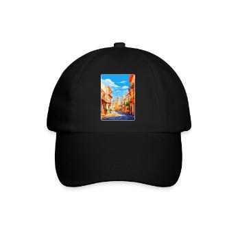 Alicante Espagne Affiche de voyage vintage Souvenir WPA - Casquette classique - noir/noir - Devant