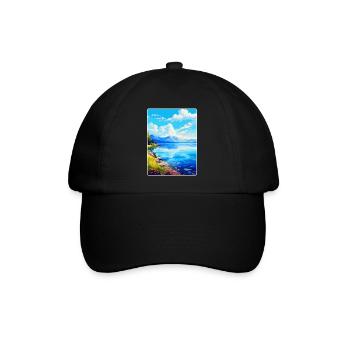 Lac du Bourget France Affiche de voyage vintage souvenir - Casquette classique - noir/noir - Devant