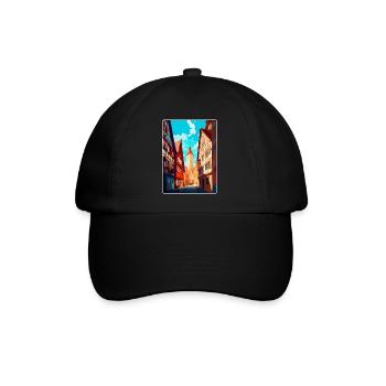 Hildesheim Allemagne Poster de voyage vintage souvenir - Casquette classique - noir/noir - Devant