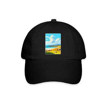 Île de Barra, Écosse, Royaume-Uni, Affiche de voyage vintage - Casquette classique - noir/noir - Devant
