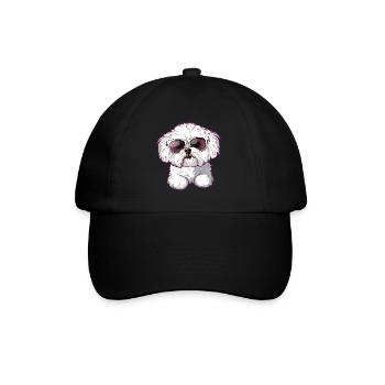 Bichon Frisé, Bichon Frise, Dog, Sunglasses - Baseball Cap - black/black - Front