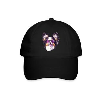 Épagneul miniature continental Papillon - Casquette classique - noir/noir - Devant