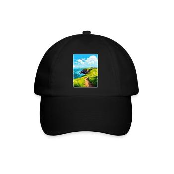 St Davids Head Wales Uk Travel Poster Souvenir WPA - Baseball Cap - black/black - Front