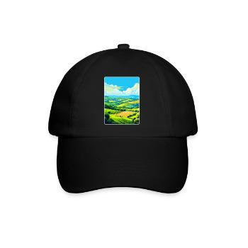 Camel Valley Cornwall England Uk Travel Poster WPA - Baseball Cap - black/black - Front