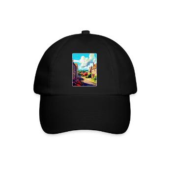Bathampton England Uk Travel Poster Souvenir WPA - Baseball Cap - black/black - Front