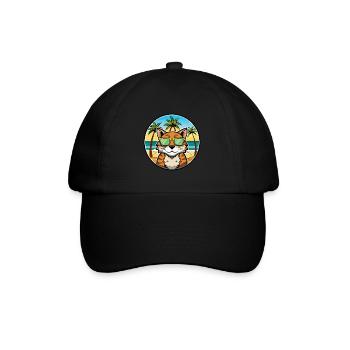 Lunettes de soleil California Spangled Cat Breed Cartoon - Casquette classique - noir/noir - Devant