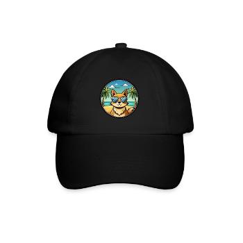 Tonkinois Race Chat Dessin Animé Lunettes De Soleil Plage - Casquette classique - noir/noir - Devant