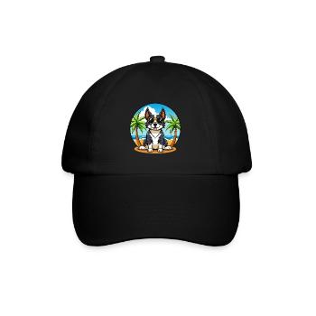 Appenzeller Sennenhund Dog Breed Cartoon Beach - Baseball Cap - black/black - Front