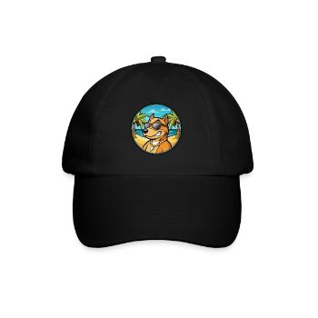 Cordoue Chien De Combat Race Dessin Animé Lunettes De Soleil Plage - Casquette classique - noir/noir - Devant