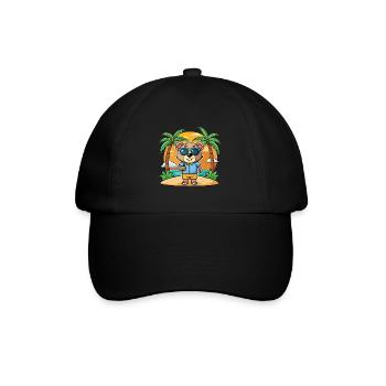 Bär Lustige Cartoon Sommer Strand Sonnenbrille - Baseballkappe - Schwarz/Schwarz - Vorne