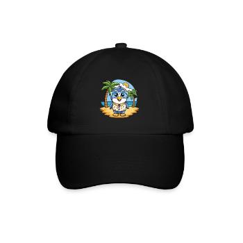 Penguin Funny Cartoon Summer Beach Sunglasses - Baseball Cap - black/black - Front