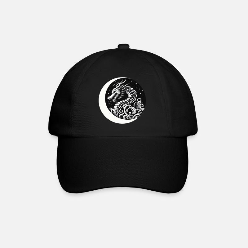 Chinese Dragon - Baseball Cap - black/black