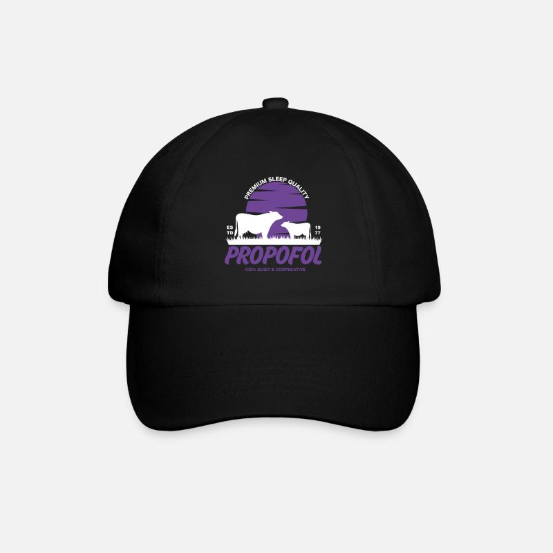 Propofol - Perfect Sleep Quality - Baseballkappe - Schwarz/Schwarz