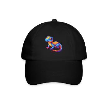 Salamander Colorful Kawaii Cartoon Character - Baseball Cap - black/black - Front