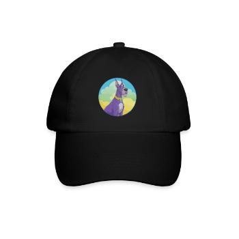Dogue Allemand Chien Mignon Kawaii Dessin Animé Clipart Animal - Casquette classique - noir/noir - Devant