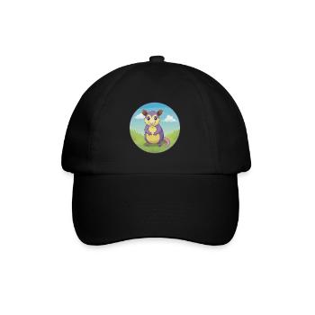 opossum mignon kawaii dessin animé clipart animal de compagnie - Casquette classique - noir/noir - Devant