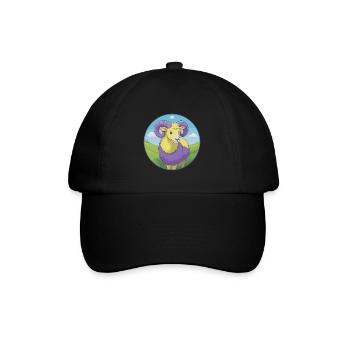 Ram Cute Kawaii Cartoon Clipart Animal Pet - Baseball Cap - black/black - Front