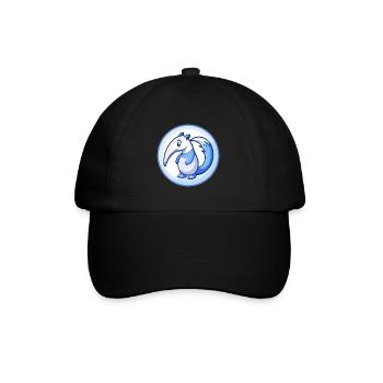 Ameisenbär Blau Kawaii Cartoon Figur Clipart Haustier - Baseballkappe - Schwarz/Schwarz - Vorne